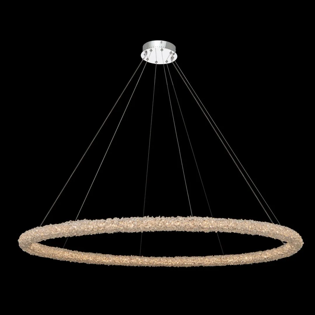 Lina 60" LED Crystal Pendant in Polished Chrome