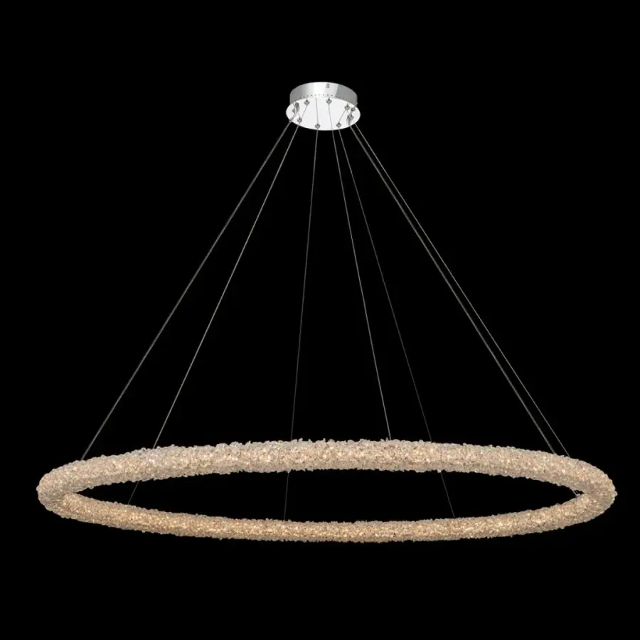 Lina 60" LED Crystal Pendant in Polished Chrome