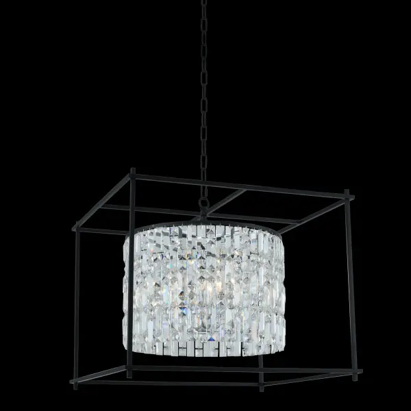 Joni 24" Square Dining Pendant in Matte Black