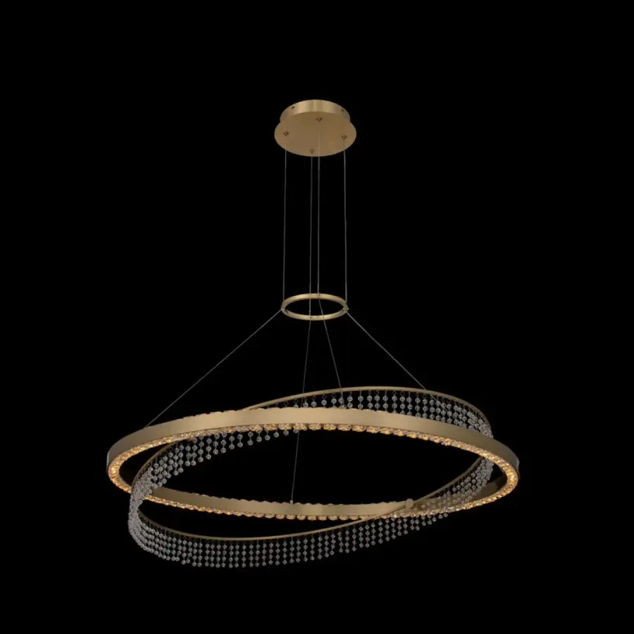 Saturno 36" LED Pendant in Brushed Brass