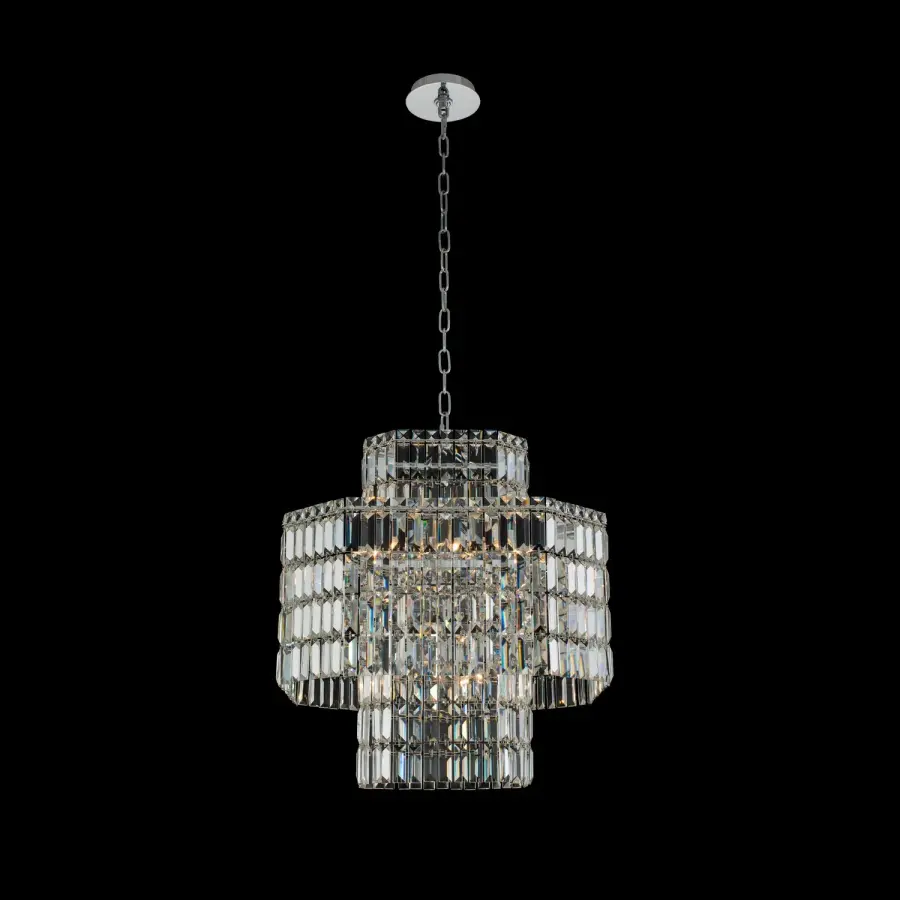 Livelli 25" Crystal Pendant in Polished Chrome