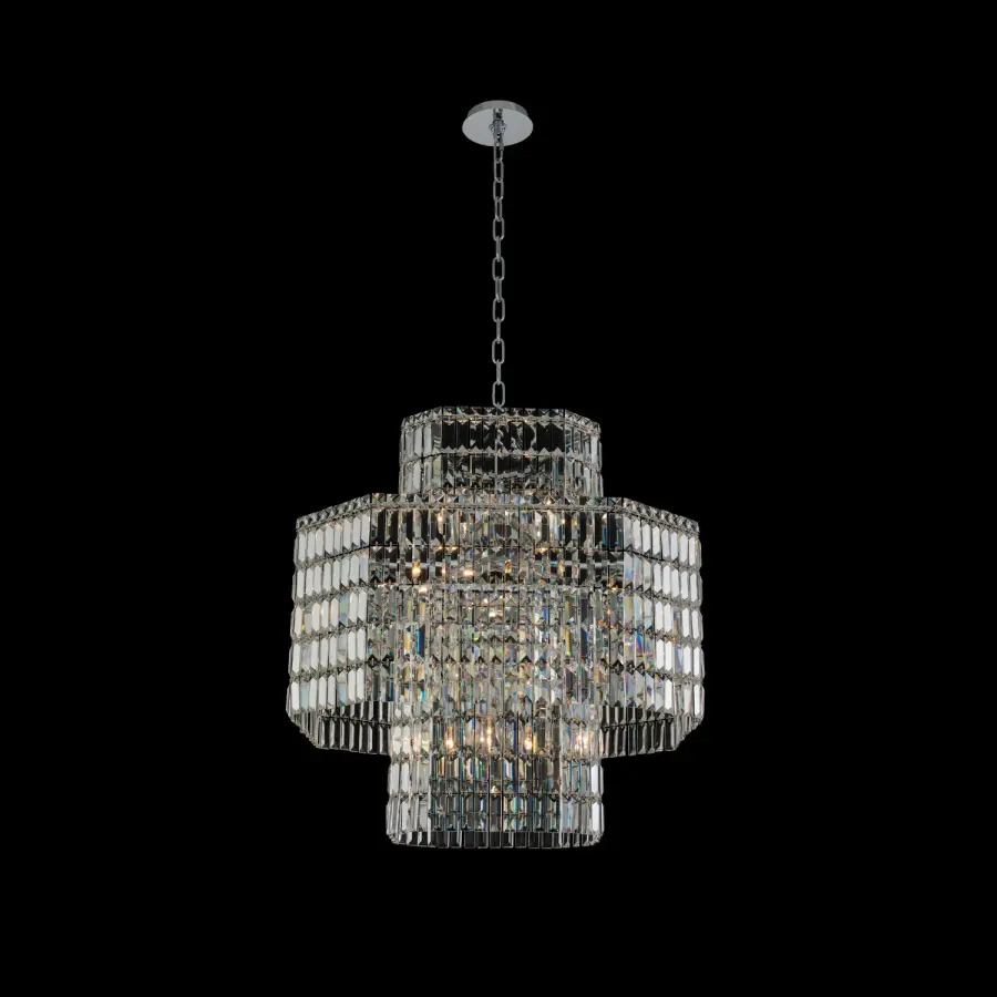 Livelli 33" Crystal Pendant in Polished Chrome