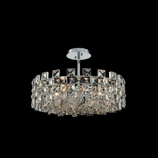 Piazze 22" Crystal Pendant in Polished Chrome