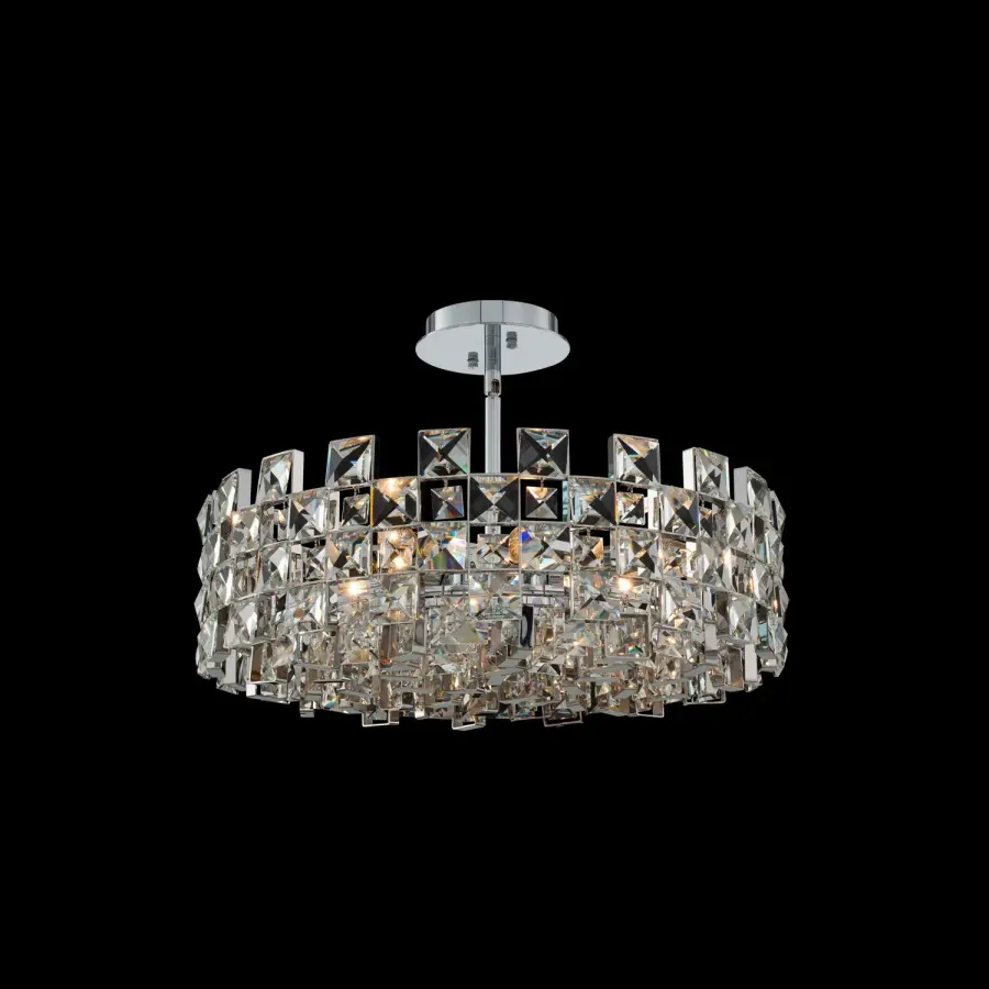 Piazze 22" Crystal Pendant in Polished Chrome