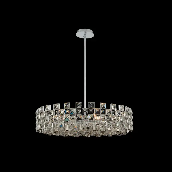 Piazze 29" Crystal Pendant in Polished Chrome