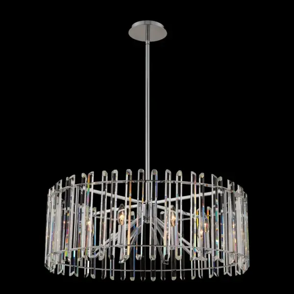 Viano 17" Crystal Pendant in Polished Chrome