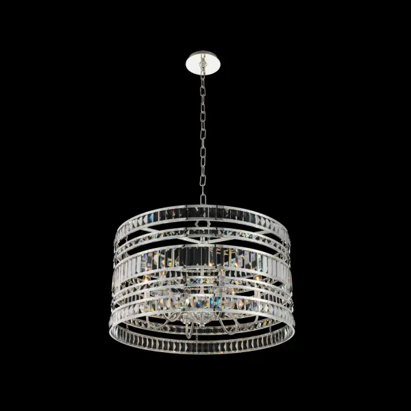 Strato 26" Crystal Pendant in Polished Silver - Image 1