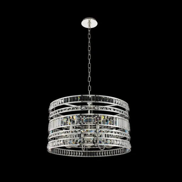 Strato 26" Crystal Pendant in Polished Silver - Image 2