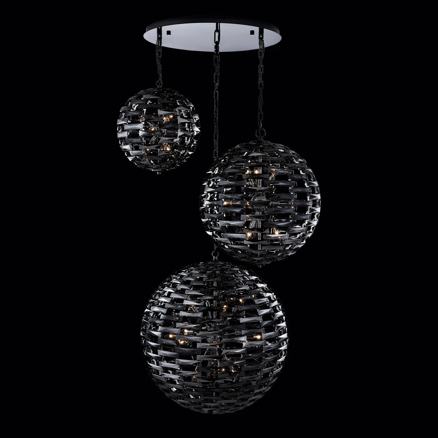 Alta 3 Orb Crystal Pendant Light