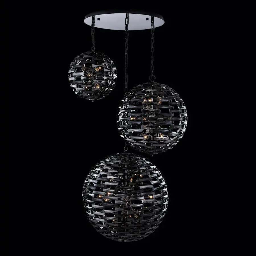 Alta 3 Orb Crystal Pendant Light - Image 1