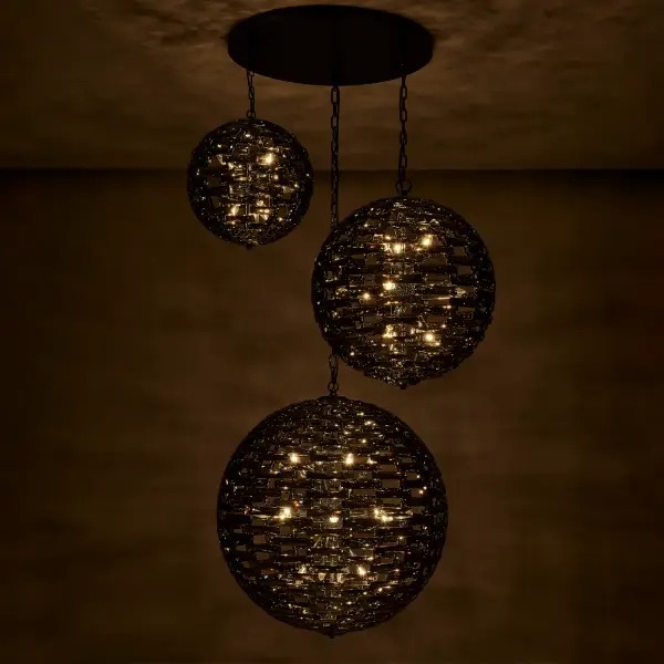 Alta 3 Orb Crystal Pendant Light - Image 4