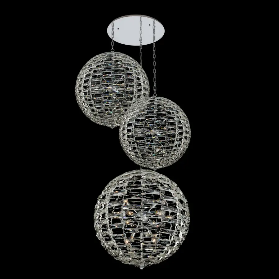 Alta 3-Tier Multi-Drop Foyer Chandelier