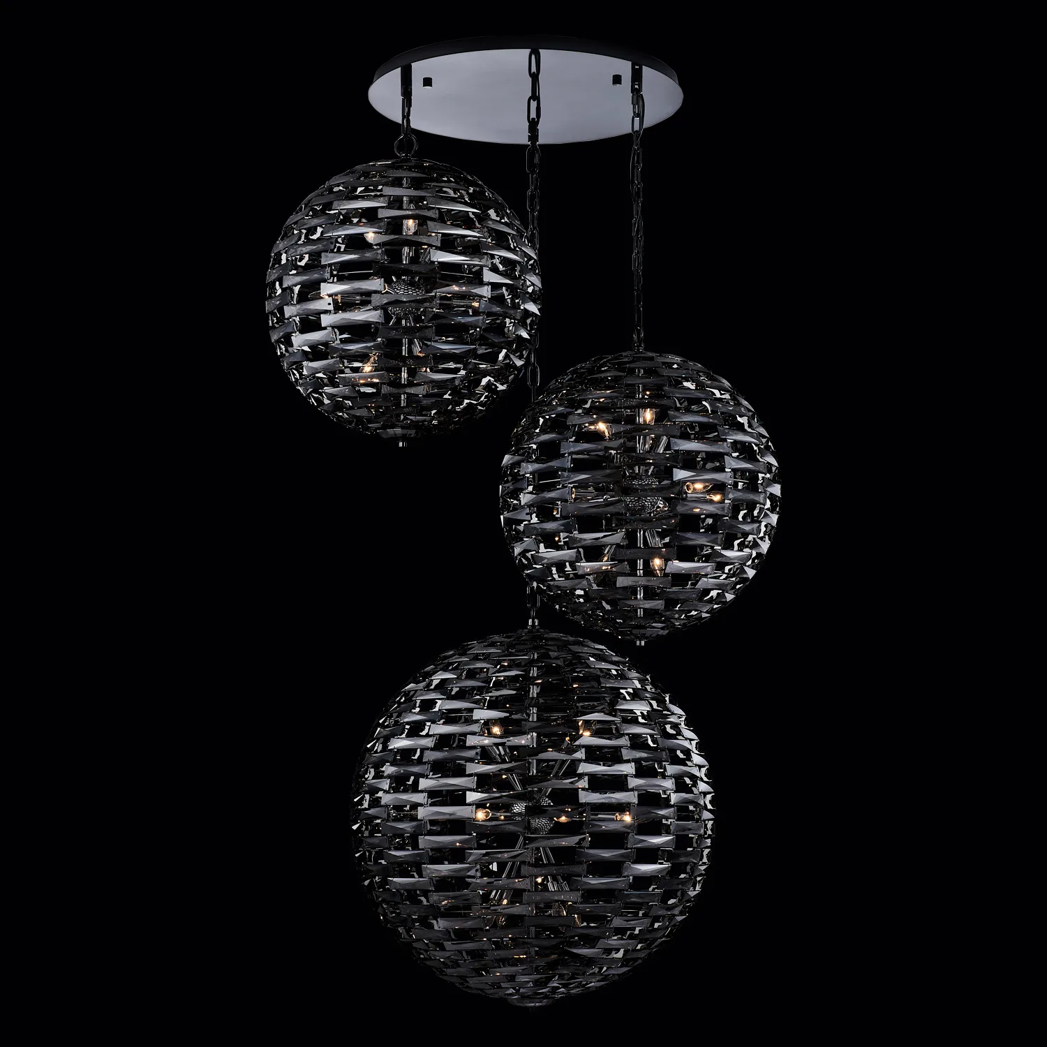Alta 3 Orb Crystal Pendant Light