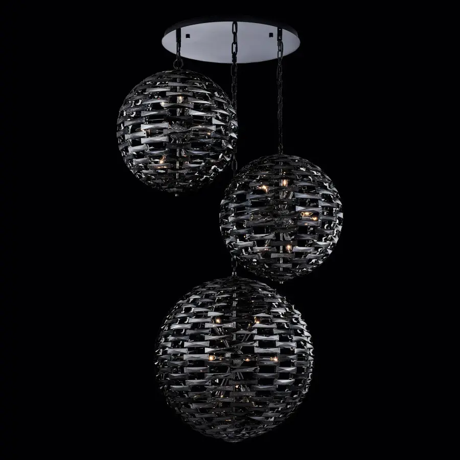 Alta 3 Orb Crystal Pendant Light - Image 1