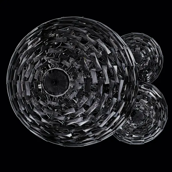The Alta 3 Orb Pendant is a breathtaking focal point featuring three crystal spheres with sputnik light clusters. At nearly 50 inches wide, this dramatic fixture transforms grand foyers and dining rooms into showstopping spaces. - alternate view