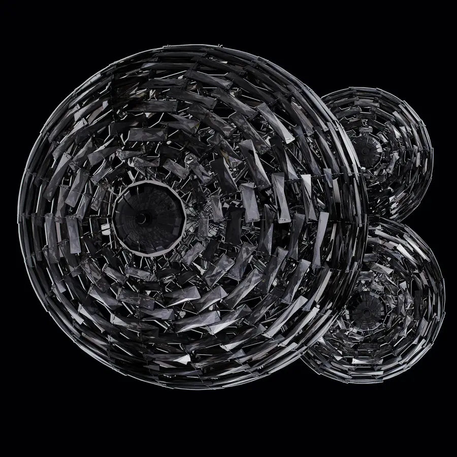 Alta 3 Orb Crystal Pendant Light - Image 2