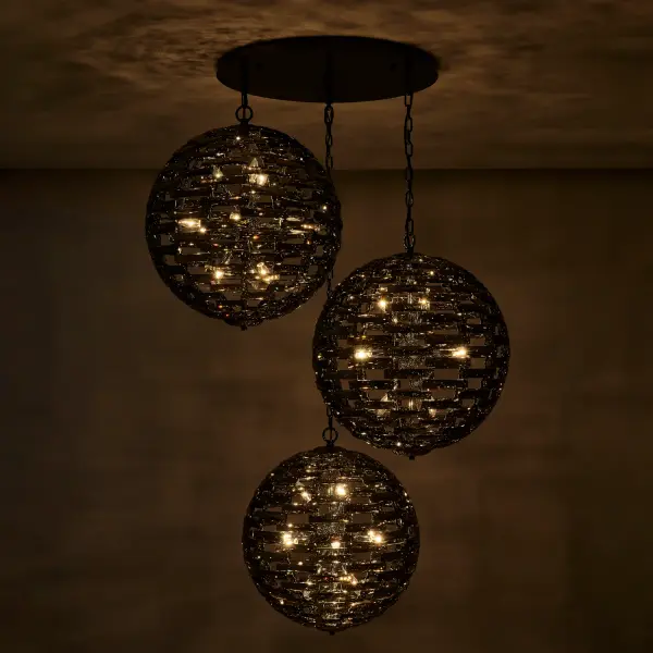 Alta 3 Orb Crystal Pendant Light - Image 5