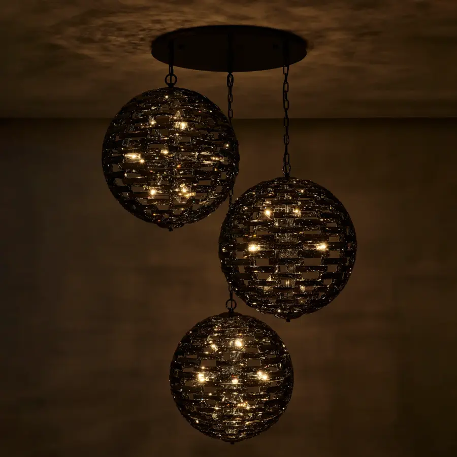 Alta 3 Orb Crystal Pendant Light - Image 5