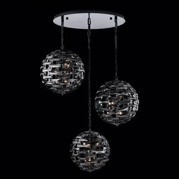The Alta 3 Orb Pendant features meticulously arranged crystal bars forming perfect spheres with an inner sputnik cluster. At nearly 40 inches wide, this dramatic fixture commands attention in grand spaces with soaring ceilings.