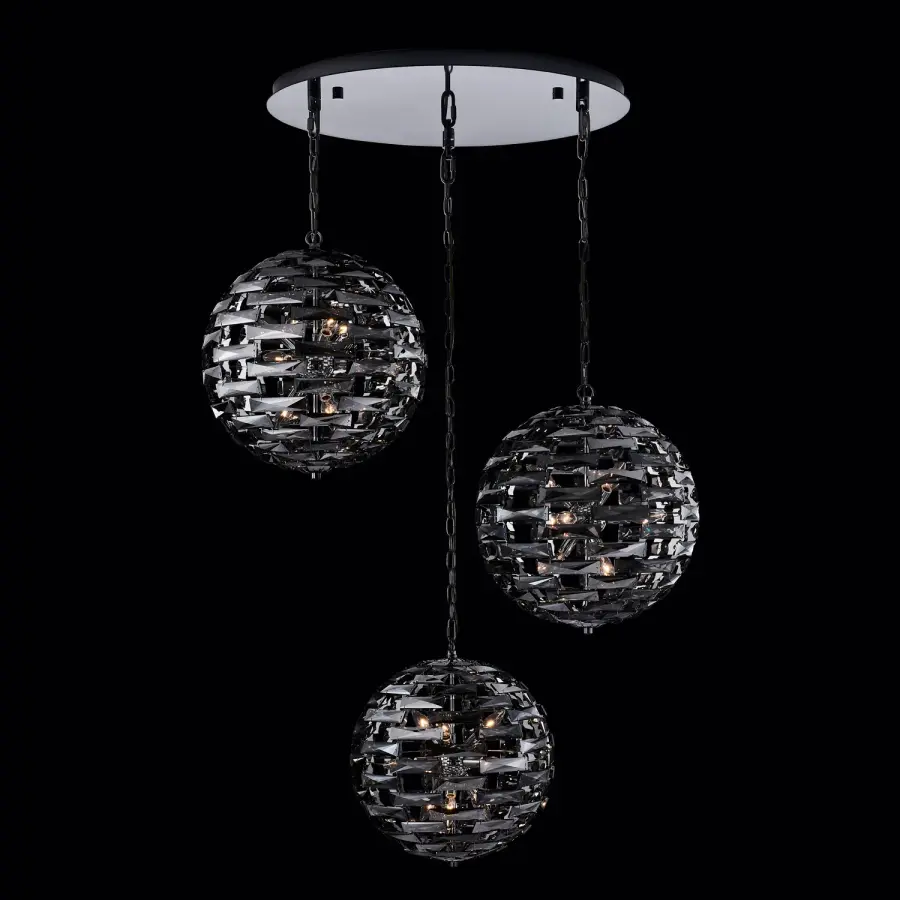 Alta 3 Orb Crystal Pendant Light - Image 1