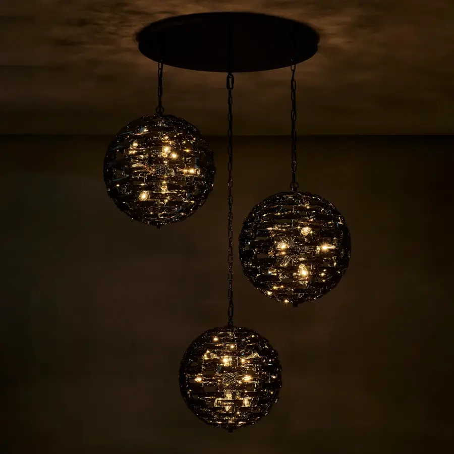 Alta 3 Orb Crystal Pendant Light - Image 5