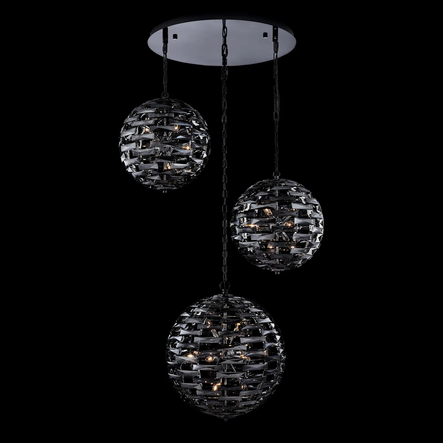 Alta 3 Orb Crystal Pendant Light