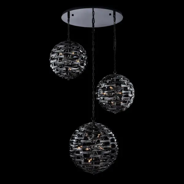 Alta 3 Orb Crystal Pendant Light - Image 1