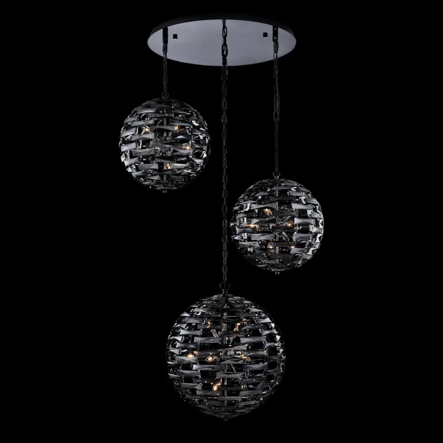 Alta 3 Orb Crystal Pendant Light - Image 1