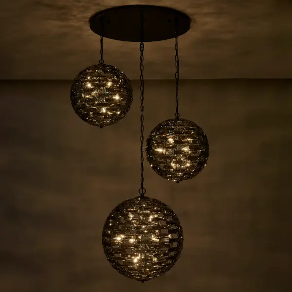 Alta 3 Orb Crystal Pendant Light - Image 3
