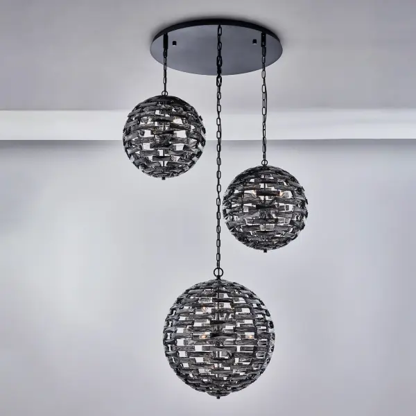 Alta 3 Orb Crystal Pendant Light - Image 5