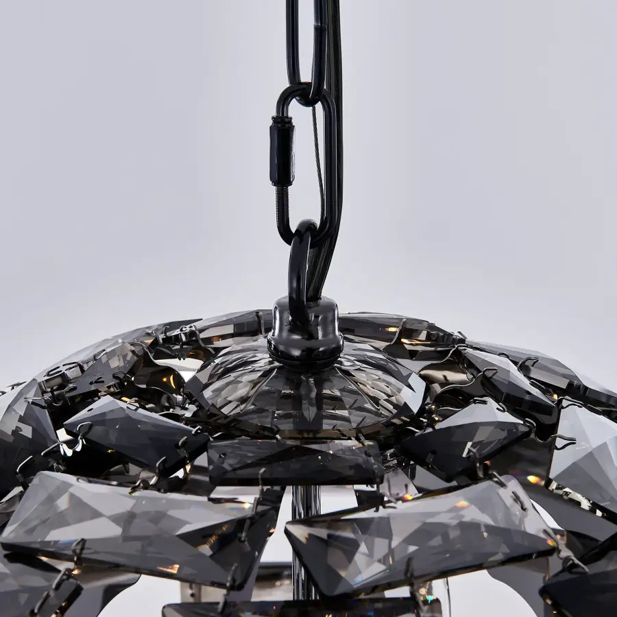 Alta 18" Crystal Orb Pendant in Black Nickel - Image 2
