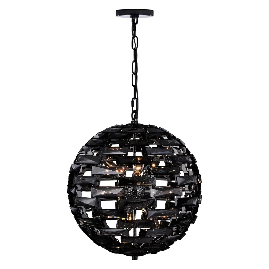 Alta 18" Crystal Orb Pendant in Black Nickel - Image 11
