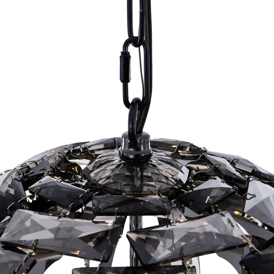 Alta 18" Crystal Orb Pendant in Black Nickel - Image 12