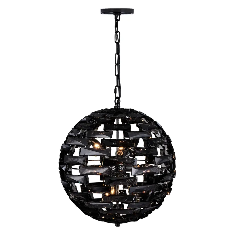 Alta 18" Crystal Orb Pendant in Black Nickel - Image 14