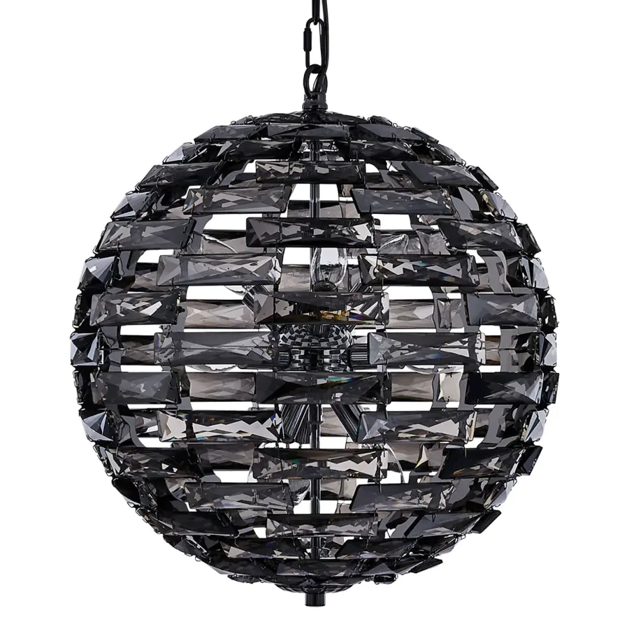 Alta 18" Crystal Orb Pendant in Black Nickel - Image 6