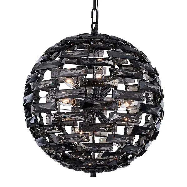 Alta 18" Crystal Orb Pendant in Black Nickel - Image 8