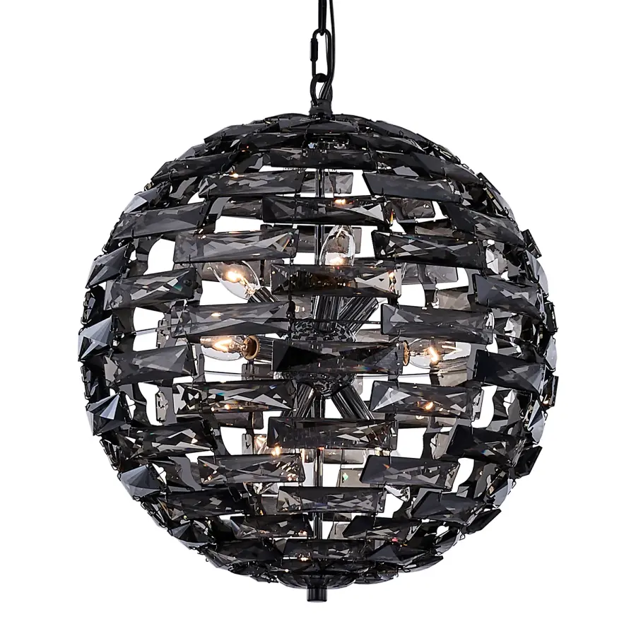 Alta 18" Crystal Orb Pendant in Black Nickel - Image 8