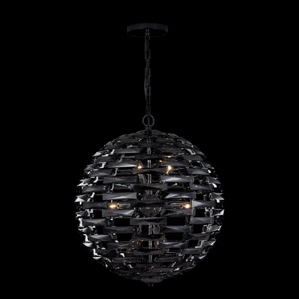 The Alta 26" Orb Pendant combines hundreds of carefully arranged crystal bars forming a perfect sphere with an inner sputnik light cluster. This dramatic fixture creates a multi-dimensional lighting effect perfect for grand spaces.