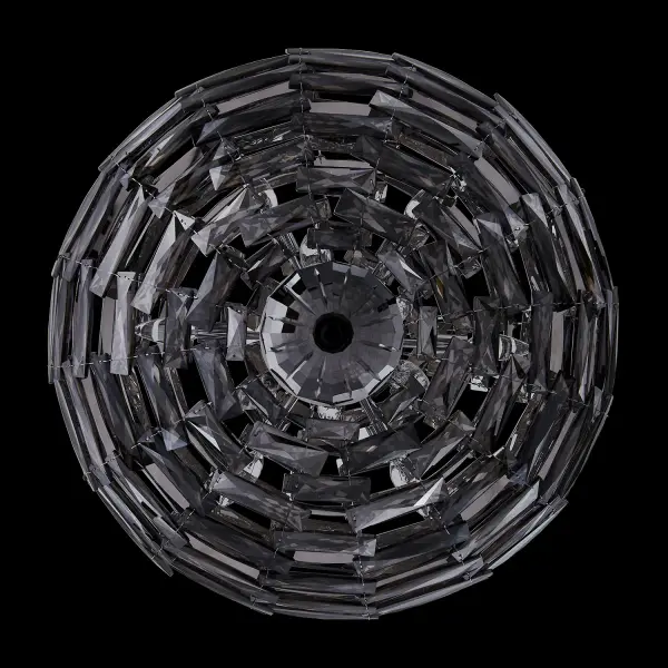 The Alta 26" Orb Pendant combines hundreds of carefully arranged crystal bars forming a perfect sphere with an inner sputnik light cluster. This dramatic fixture creates a multi-dimensional lighting effect perfect for grand spaces. - alternate view