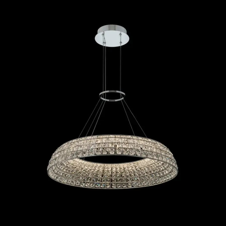 Nuvole 28" LED Pendant in Polished Chrome