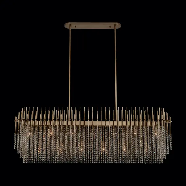 Collection: Estrella Finish: Brushed Champagne Gold Width: 12.00" Height: 20.00" Length: 59.25" Weight: 48.80 lb