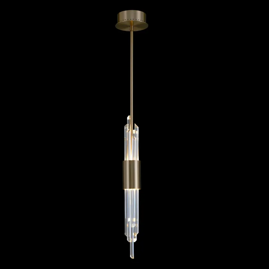 Lucca LED Mini Pendant in Brushed Champagne Gold