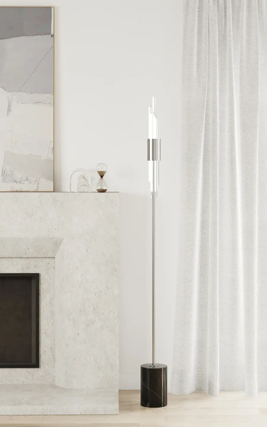 Lucca Single Stem Crystal Floor Lamp - Image 2