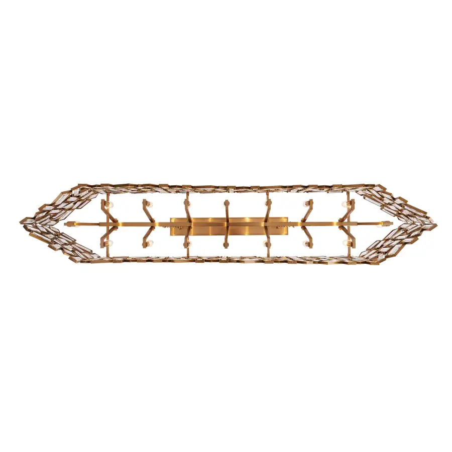 Inclanata 72" Island Light in Winter Brass - Image 2