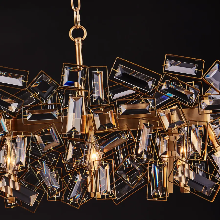 Inclanata 72" Island Light in Winter Brass - Image 3
