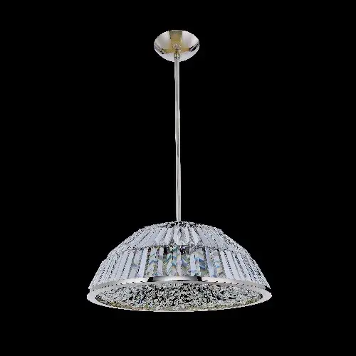 The Doma 20" pendant features a dense Firenze clear crystal dome with faceted baguette prisms and graduated octagons that create spectacular light refraction. The integrated LED and Antique Gold finish deliver both energy efficiency and timeless elegance.