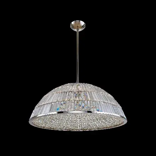 Doma 33" LED Crystal Pendant in Antique Gold