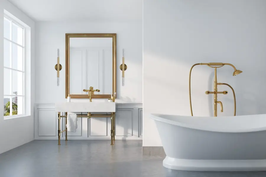 Laga 2-Light LED Wall Sconce in Winter Brass - Image 2