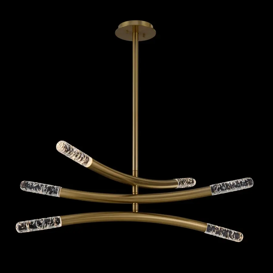 Laga 6-Light LED Chandelier in Winter Brass