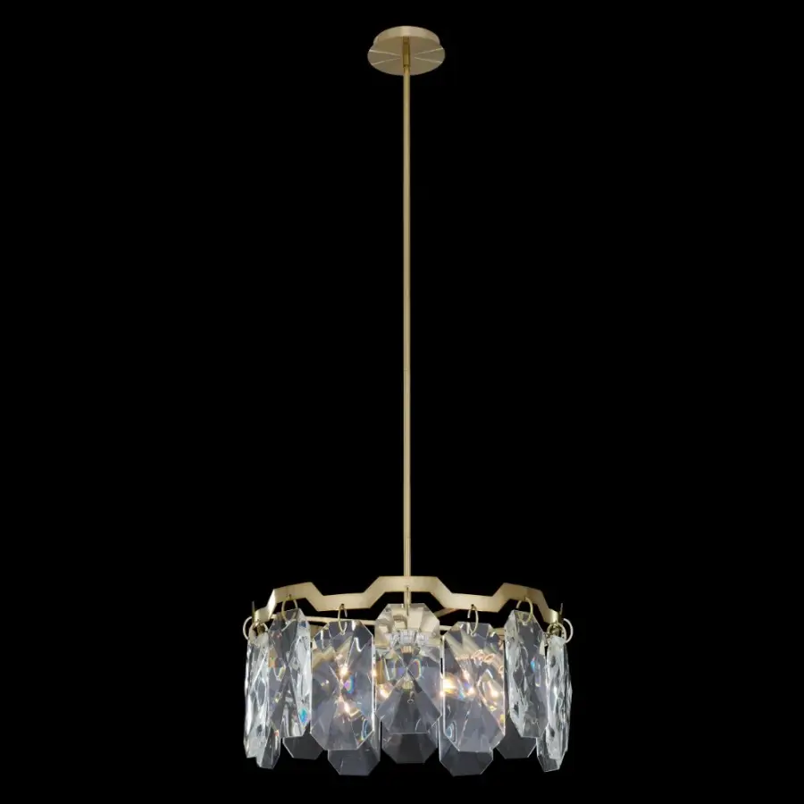 Piatta 22" LED Pendant in Champagne Gold
